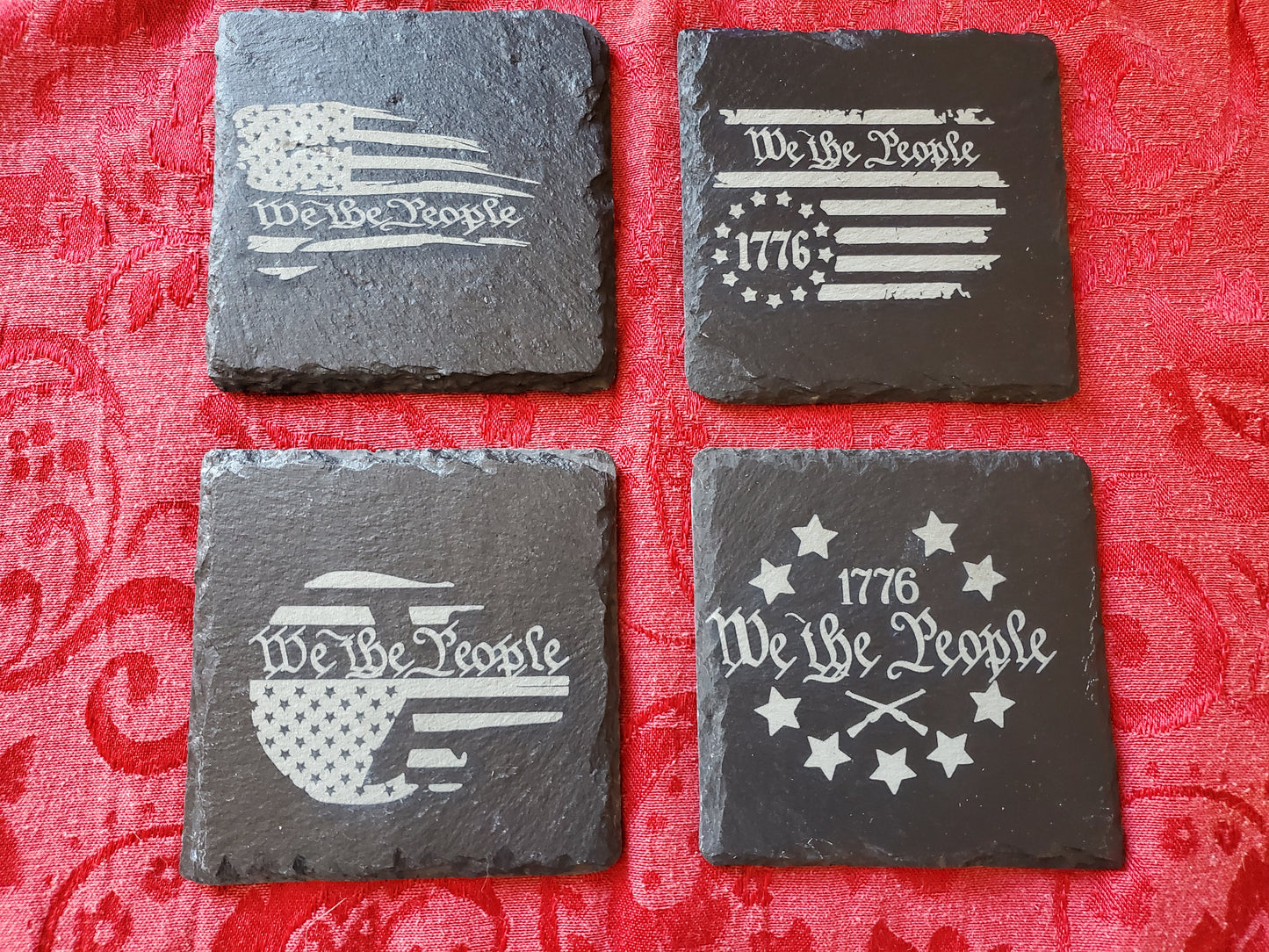We The People Slate Coaster Set
