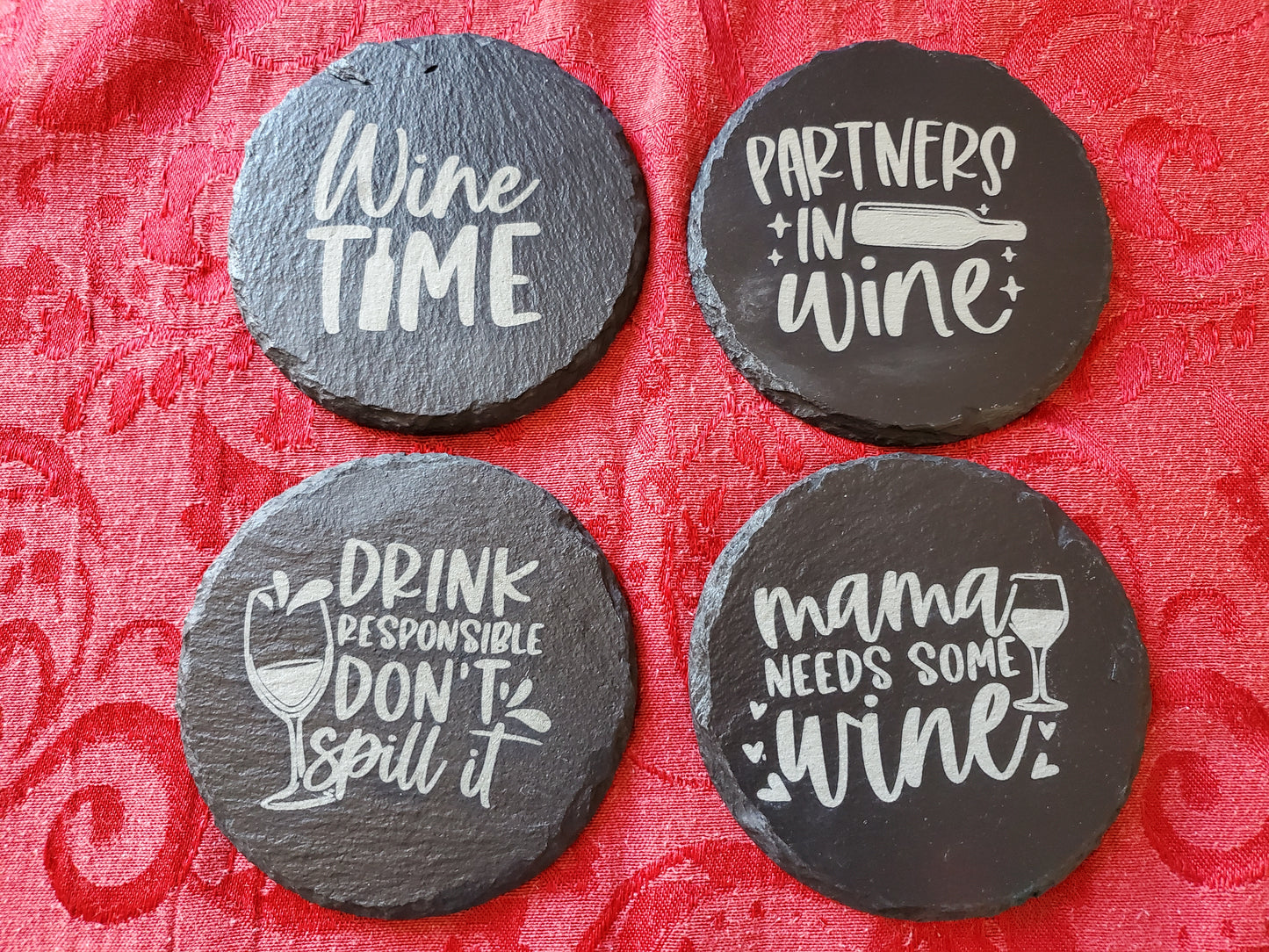 Wine Time Coaster Set